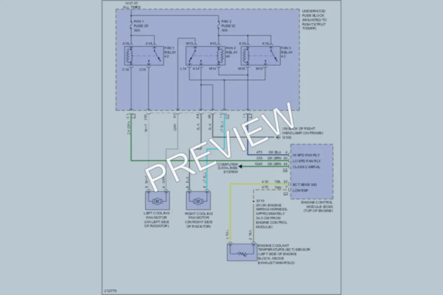 2006 Buick LaCrosse Cooling Fan wiring diagram preview