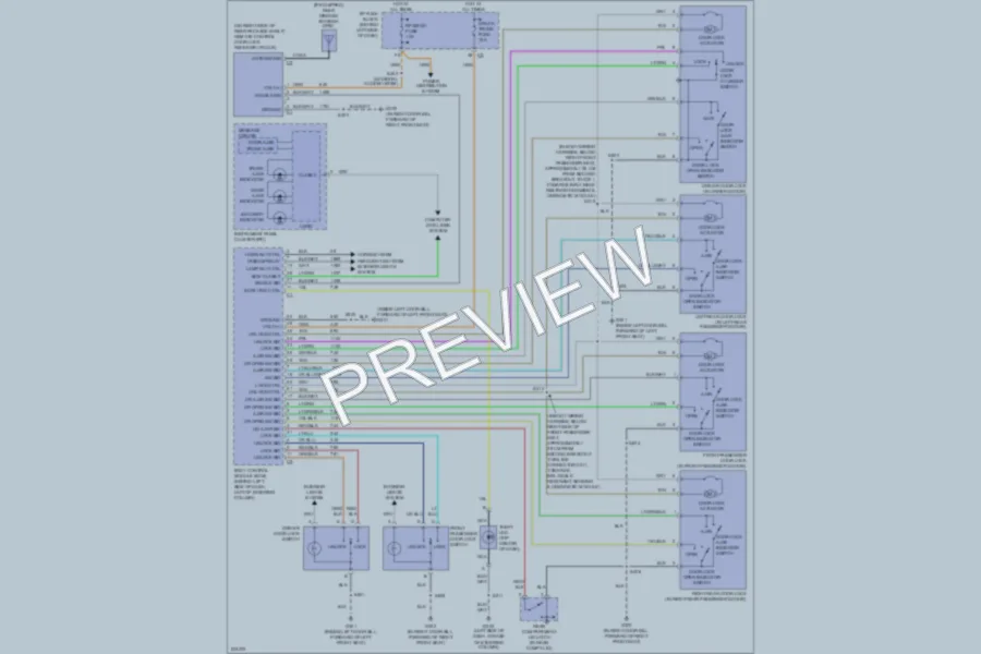 2006 Buick LaCrosse Power Door Locks wiring diagram preview