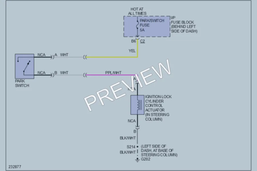 2006 Buick LaCrosse Shift Interlock wiring diagram preview