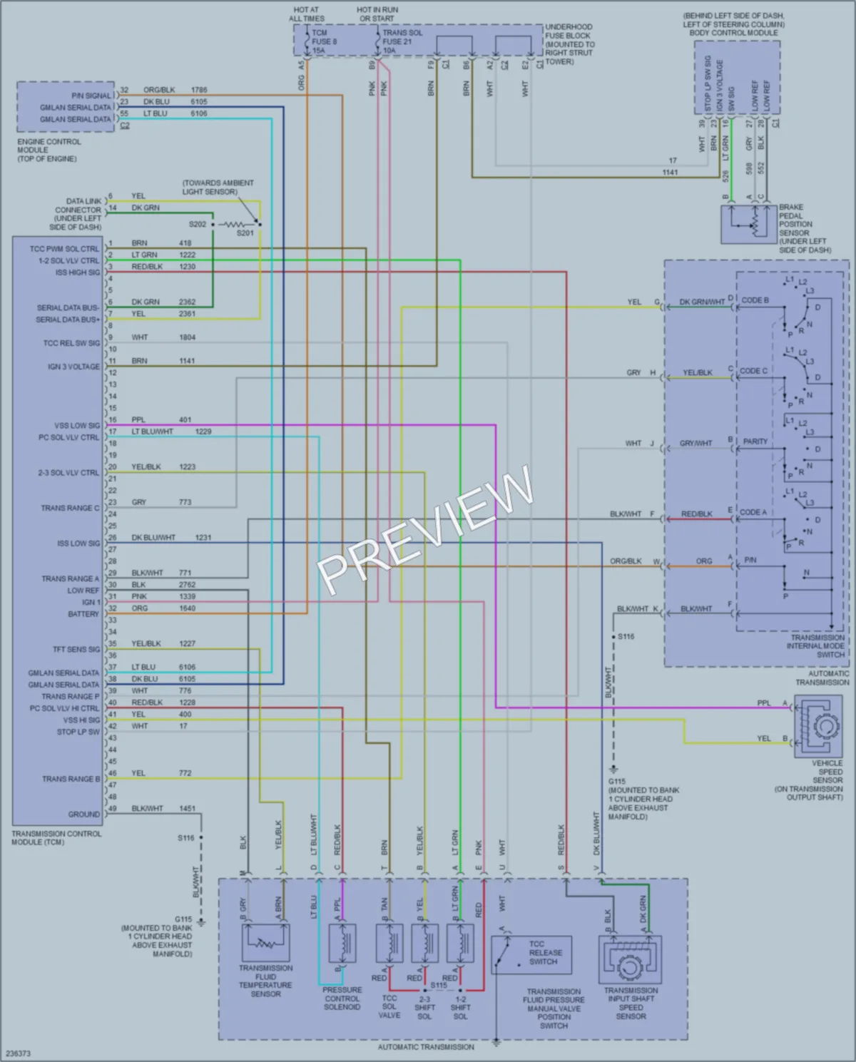 2006 Buick LaCrosse Transmission wiring diagram preview