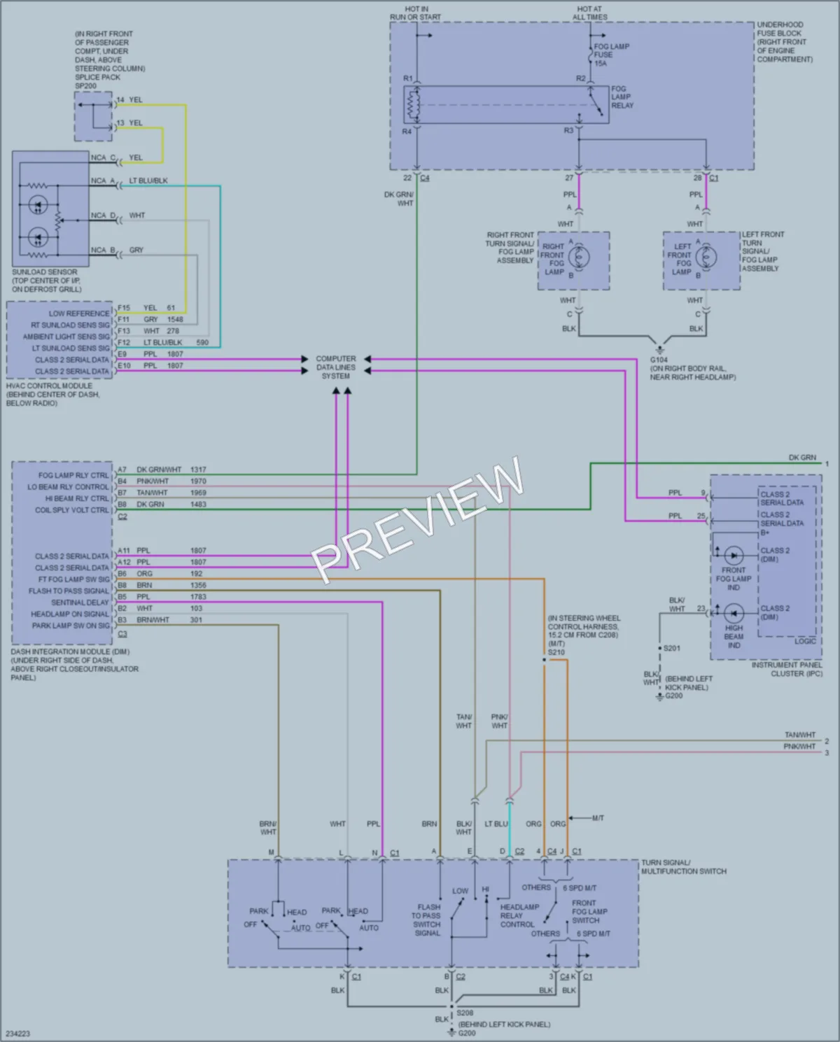 2006 Cadillac CTS Headlights wiring diagram preview