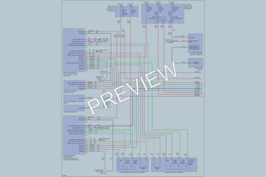 2006 Cadillac CTS Power Door Locks wiring diagram preview