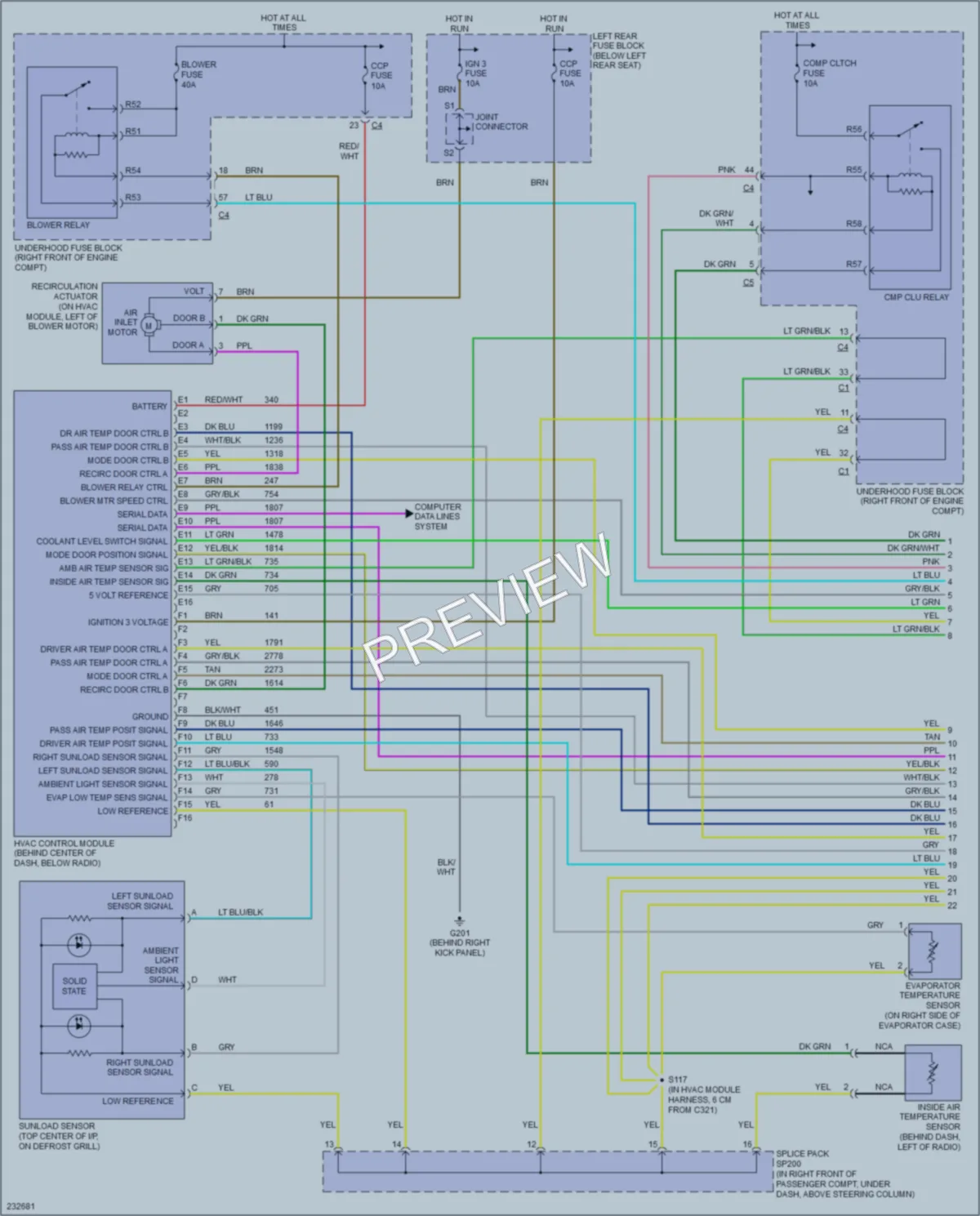 2006 Cadillac CTSV Air Conditioning wiring diagram preview