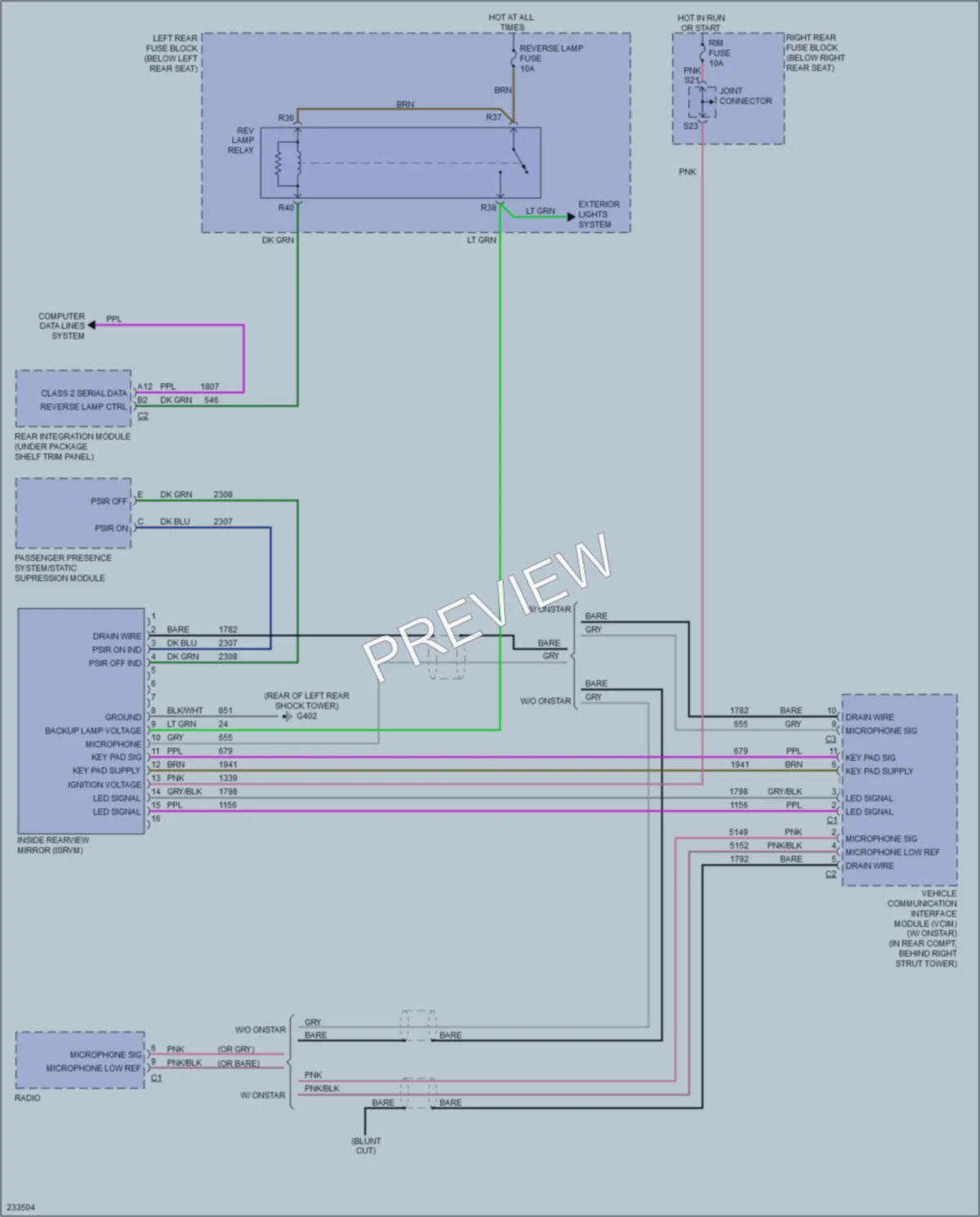 2006 Cadillac CTSV Power Mirrors wiring diagram preview