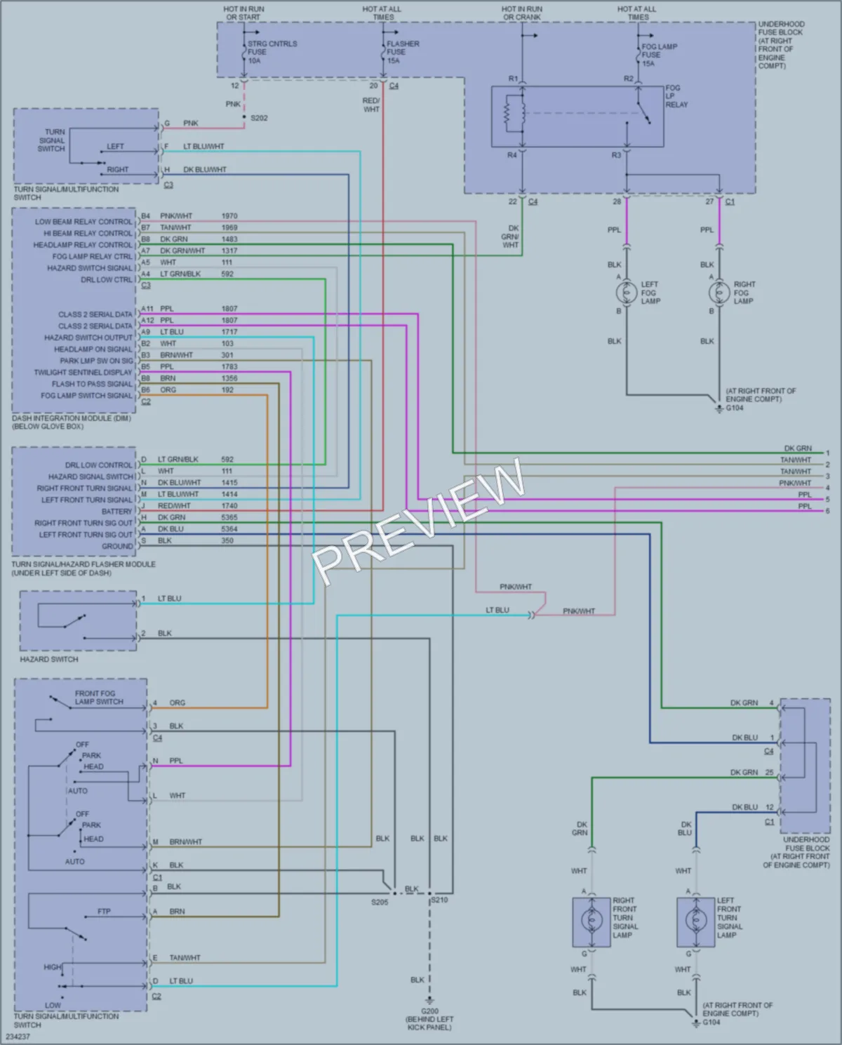 2006 Cadillac SRX Headlights wiring diagram preview