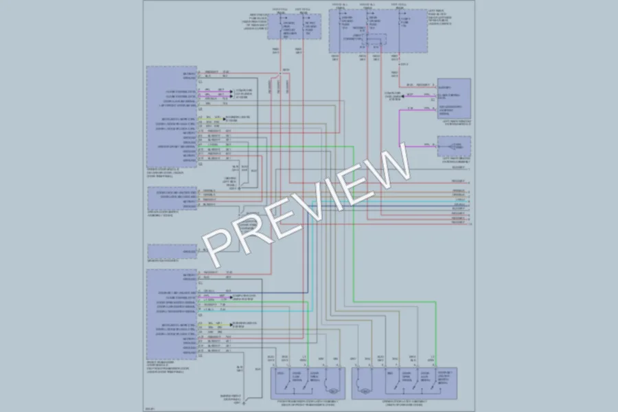 2006 Cadillac SRX Power Door Locks wiring diagram preview