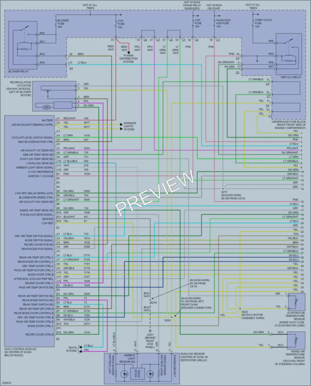 2006 Cadillac STSV Air Conditioning wiring diagram preview