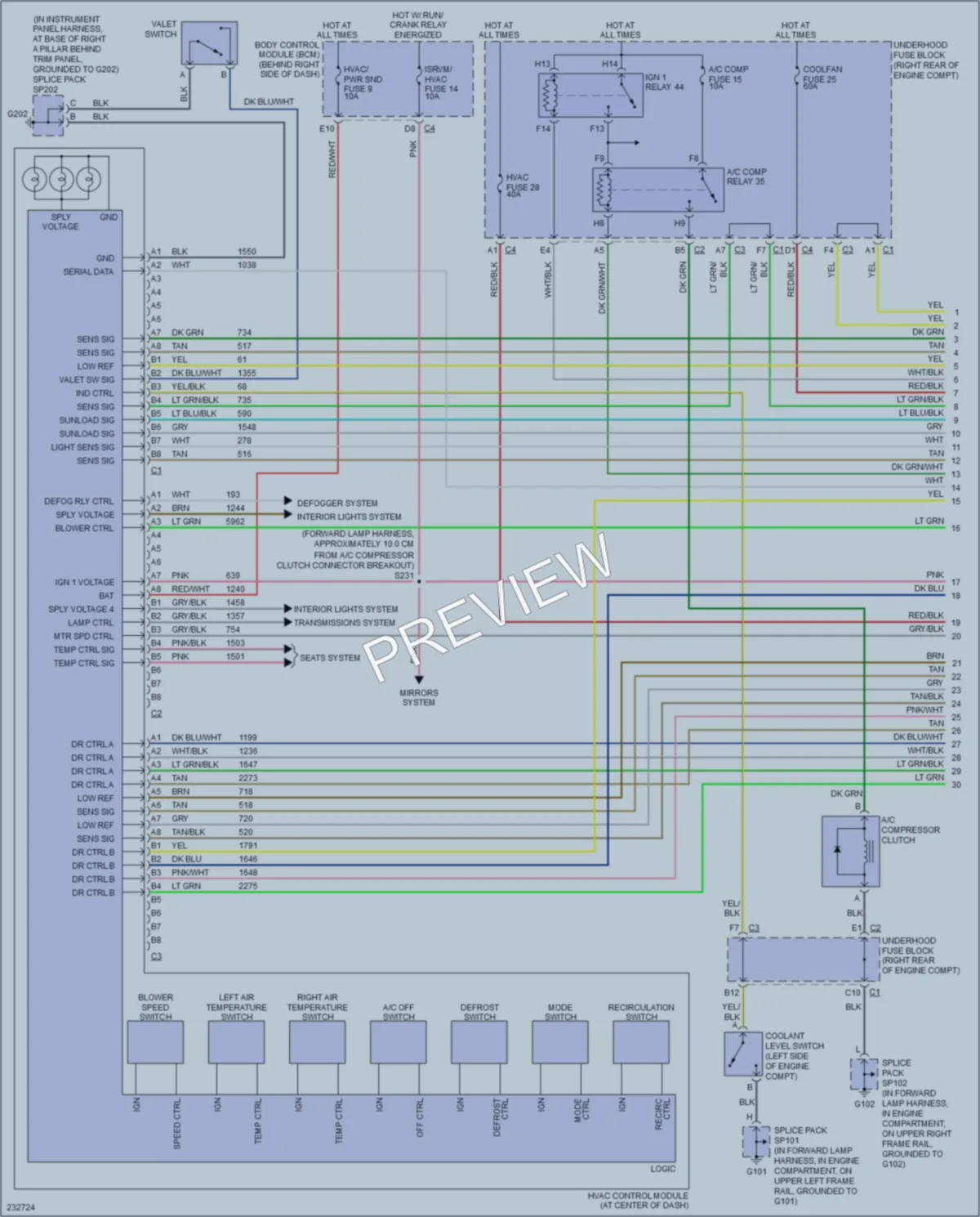 2006 Cadillac XLR Air Conditioning wiring diagram preview