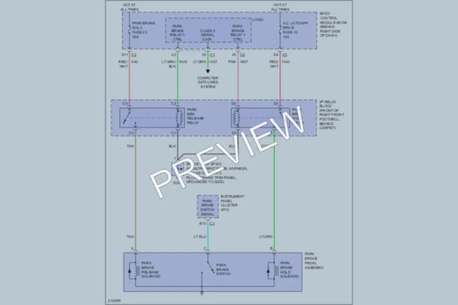 2006 Cadillac XLR Shift Interlock wiring diagram preview
