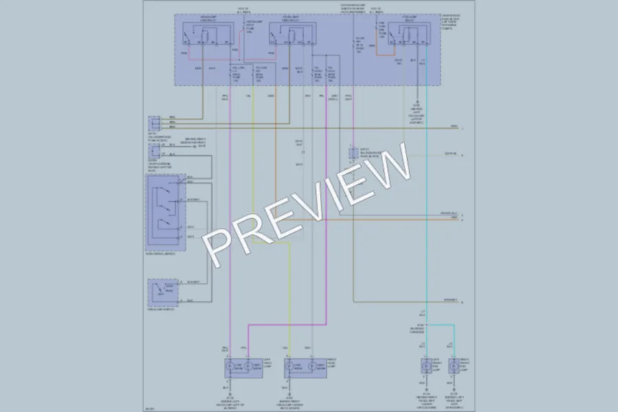 2006 Chevrolet Aveo Headlights wiring diagram preview