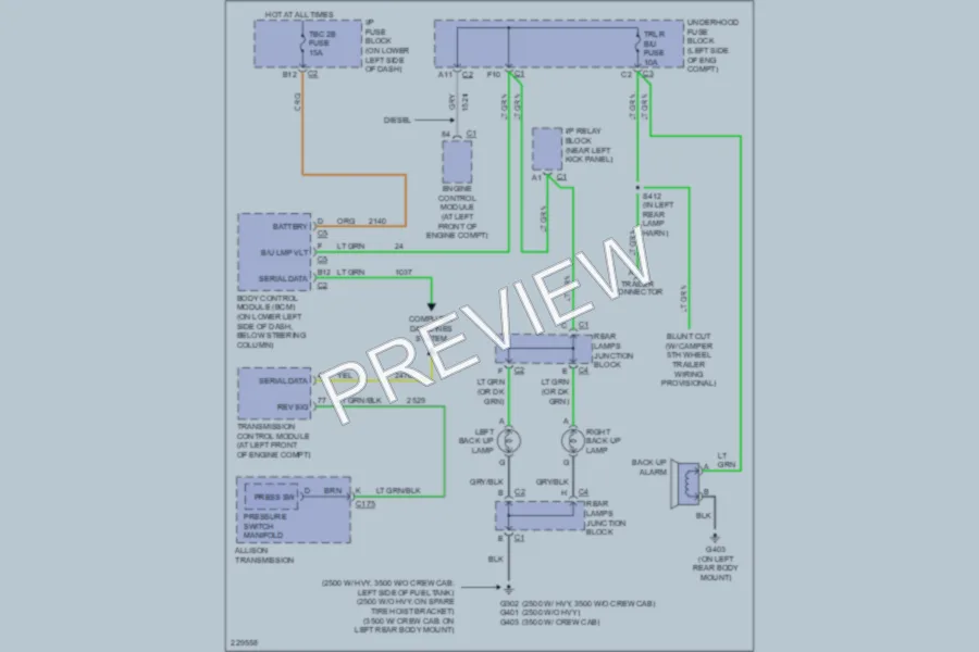 2006 Chevrolet 2500 Hd Exterior Lights wiring diagram preview