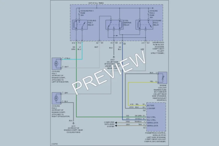 2006 Chevrolet Cobalt Cooling Fan wiring diagram preview