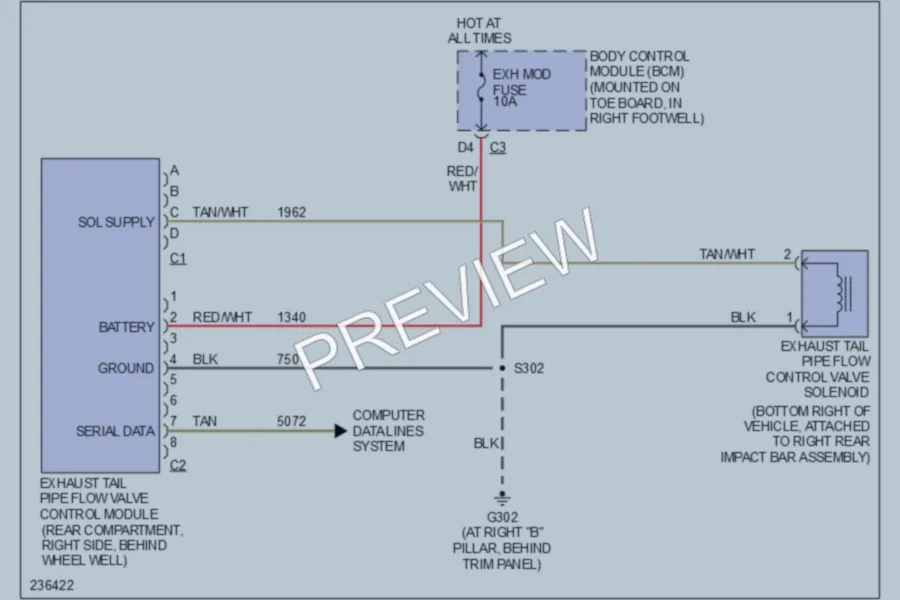 2006 Chevrolet Corvette Electronic Muffler wiring diagram preview