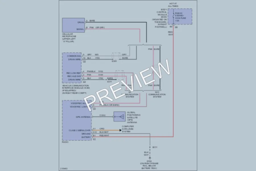2006 Chevrolet Corvette Navigation wiring diagram preview