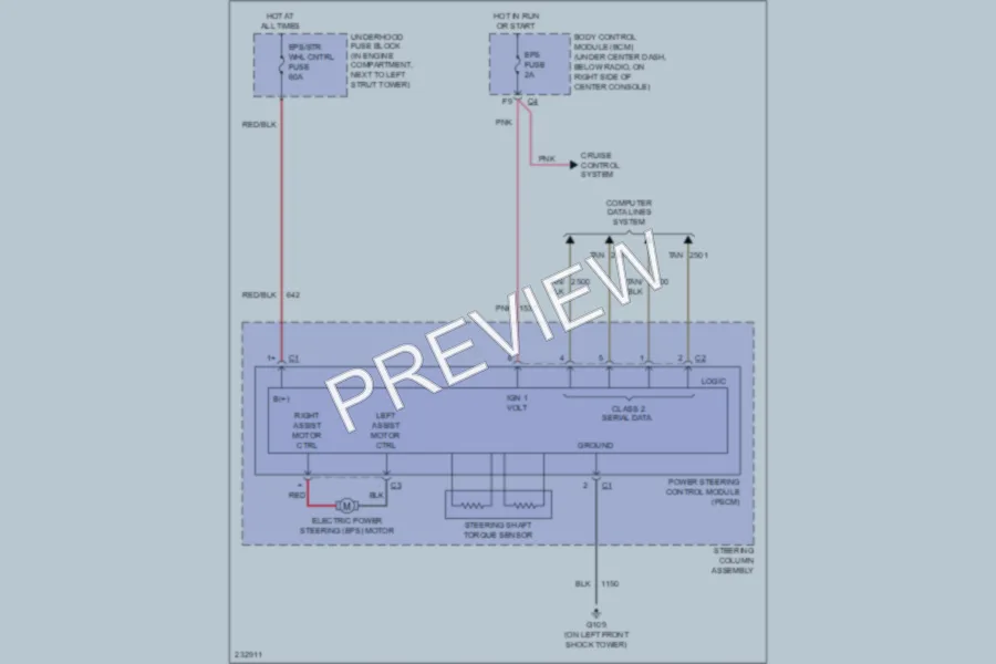 2006 Chevrolet HHR Electronic Power Steering wiring diagram preview