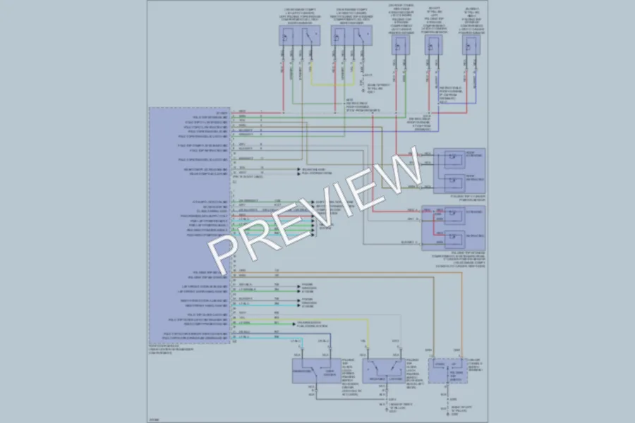2006 Chevrolet SSR Power Top Sunroof wiring diagram preview