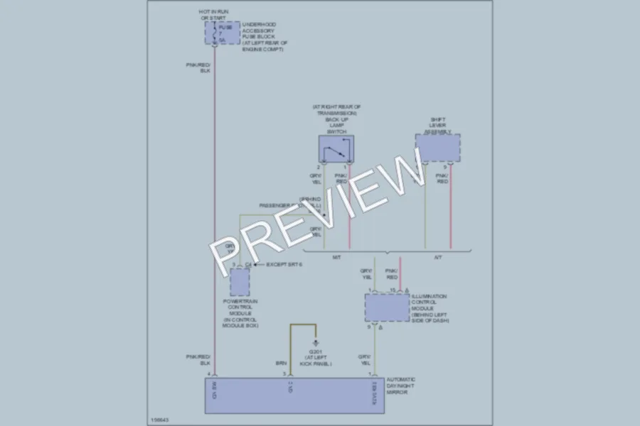 2006 Chrysler Crossfire Power Mirrors wiring diagram preview