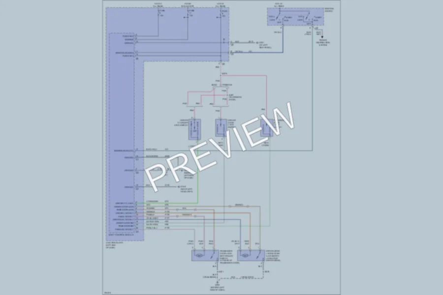 2006 Chrysler 2D Convertible Power Door Locks wiring diagram preview