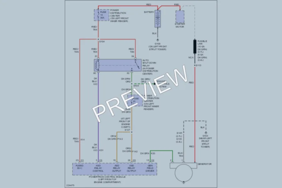 2006 Chrysler 2D Convertible Starting Charging wiring diagram preview