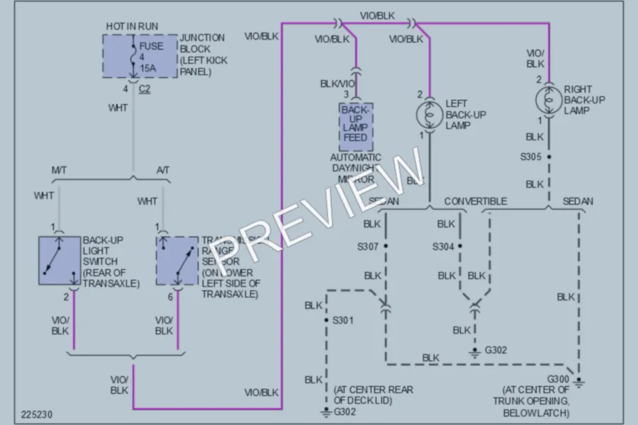 2006 Chrysler 4D Sedan Exterior Lights wiring diagram preview
