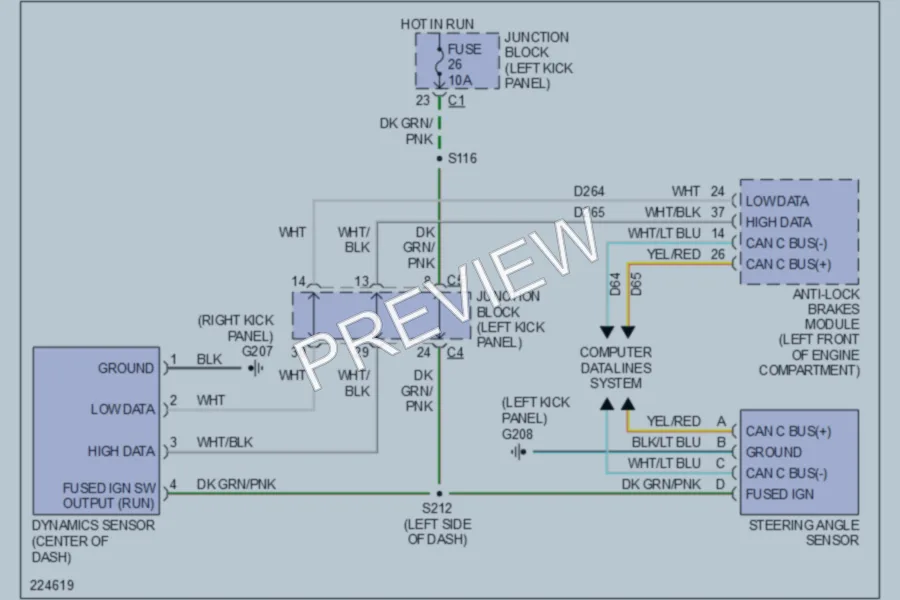 2006 Dodge Durango Electronic Power Steering wiring diagram preview