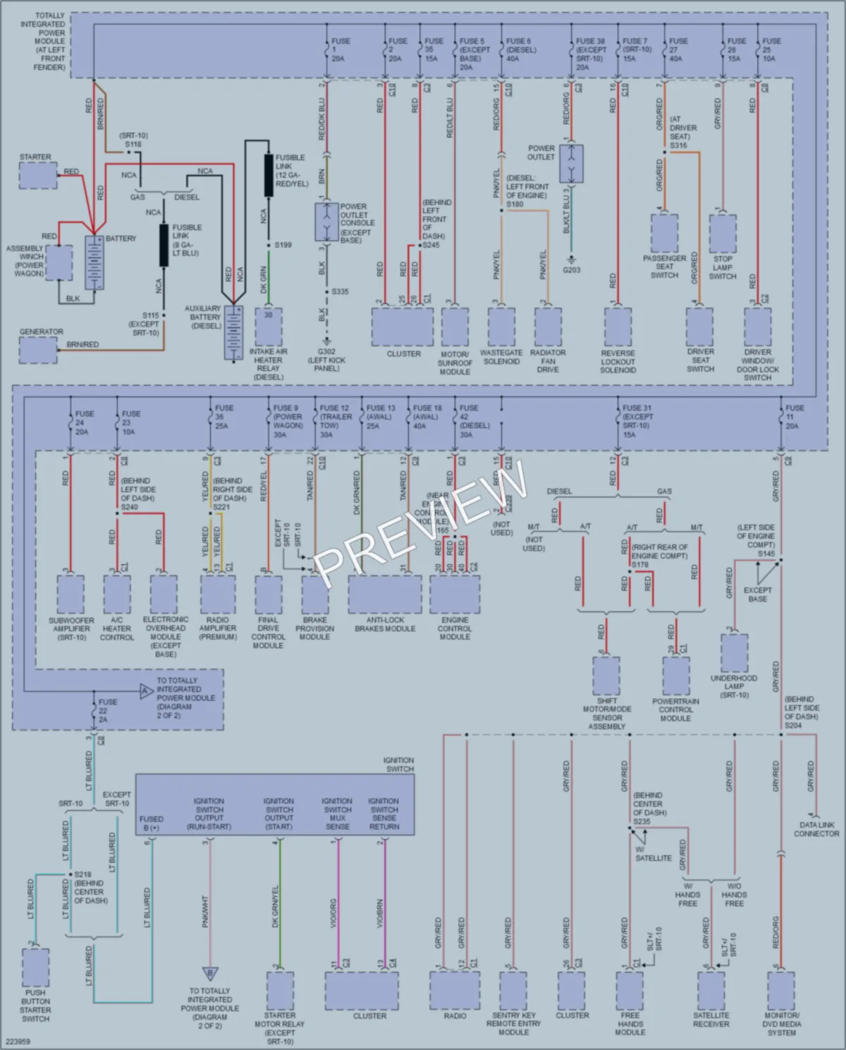 2006 Dodge R1500 Power Distribution wiring diagram preview