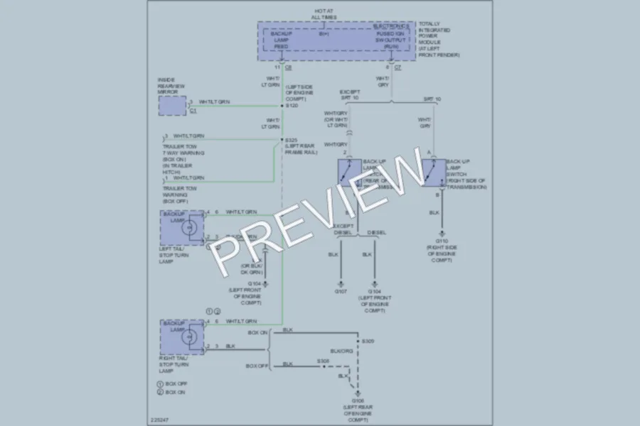 2006 Dodge R2500 Exterior Lights wiring diagram preview