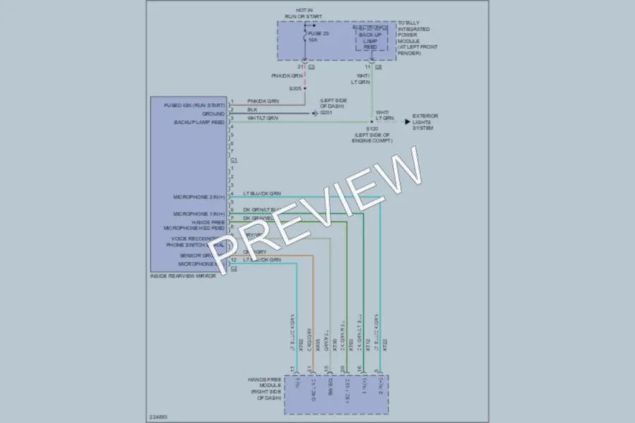 2006 Dodge R3500 Power Mirrors wiring diagram preview