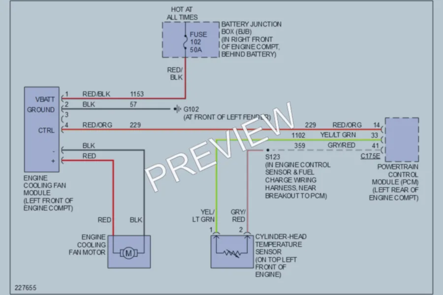 2006 Ford CrownVictoria Cooling Fan wiring diagram preview