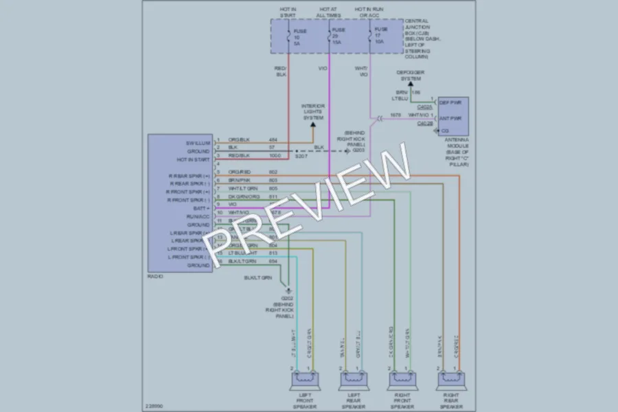2006 Ford CrownVictoria Radio wiring diagram preview