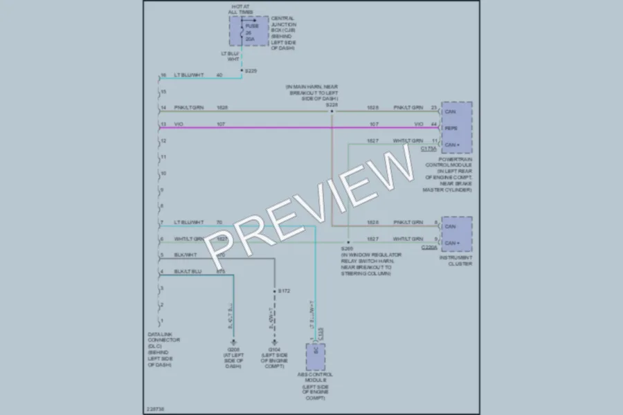 2006 Ford E250 Computer Data Lines wiring diagram preview