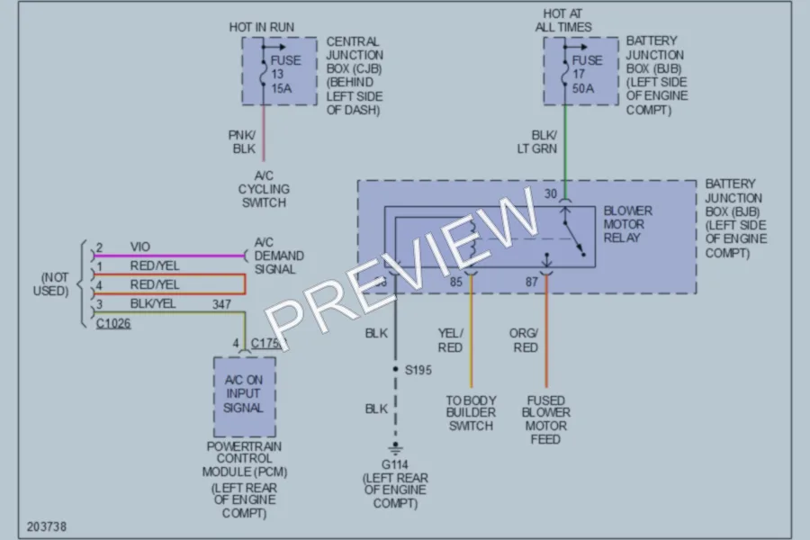 2006 Ford E350 Super Duty Air Conditioning wiring diagram preview