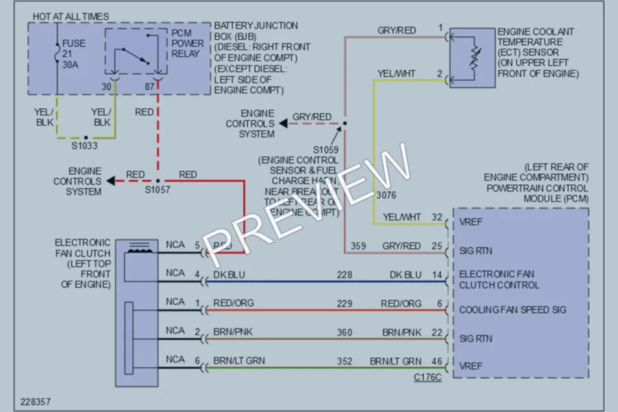 2006 Ford E450Econoline Cooling Fan wiring diagram preview