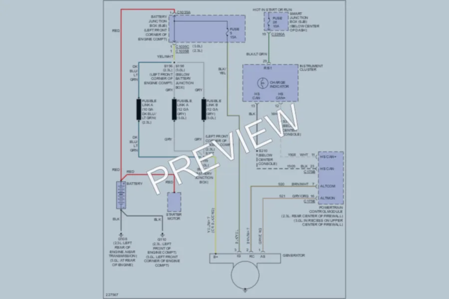 2006 Ford EscapeHybrid Starting Charging wiring diagram preview