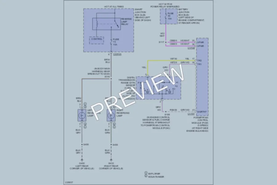 2006 Ford Explorer Exterior Lights wiring diagram preview