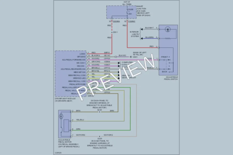 2006 Ford Explorer Memory Systems wiring diagram preview