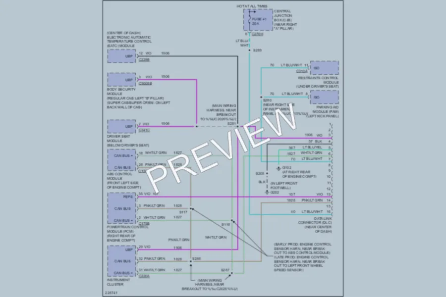 2006 Ford F150 Computer Data Lines wiring diagram preview