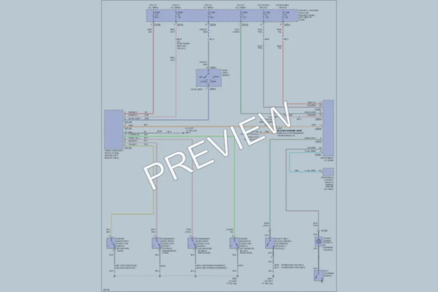2006 Ford F450ChsCab Warning Systems wiring diagram preview