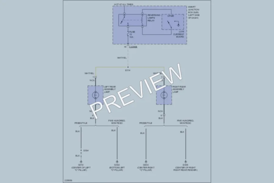2006 Ford FiveHundred Exterior Lights wiring diagram preview