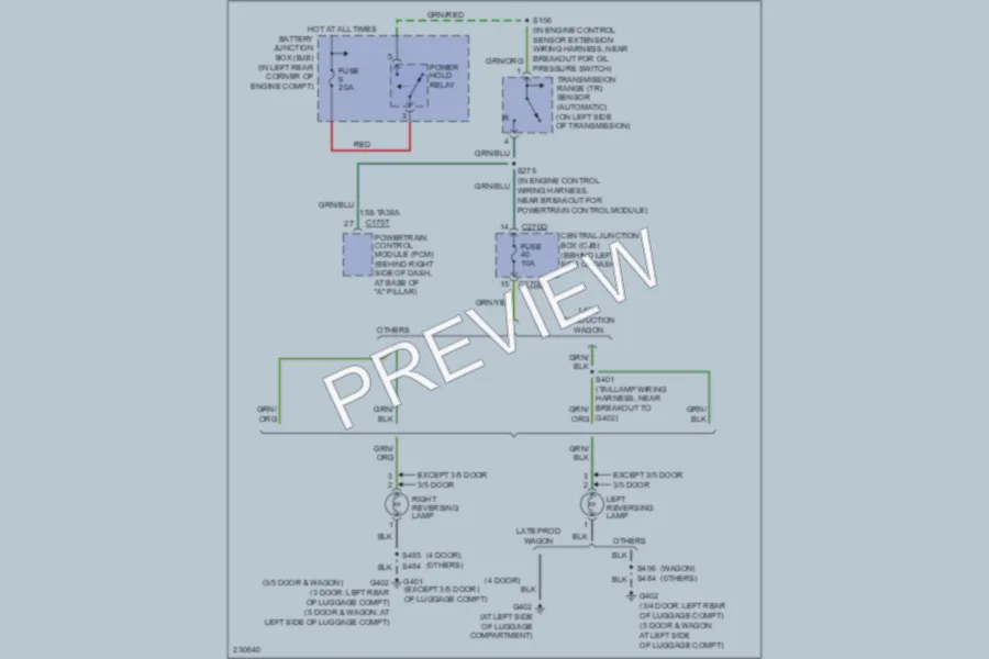2006 Ford Focus Exterior Lights wiring diagram preview