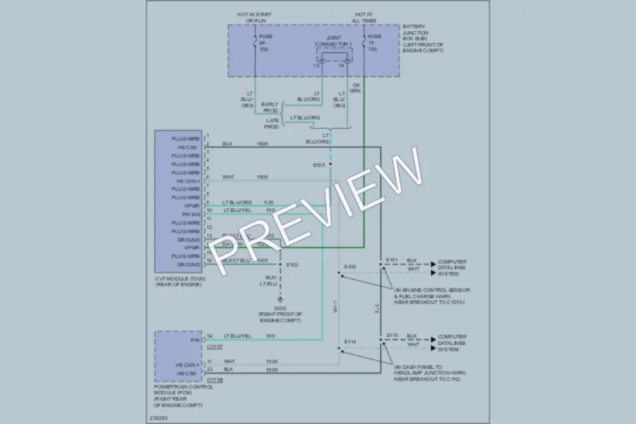 2006 Ford Freestyle Transmission wiring diagram preview