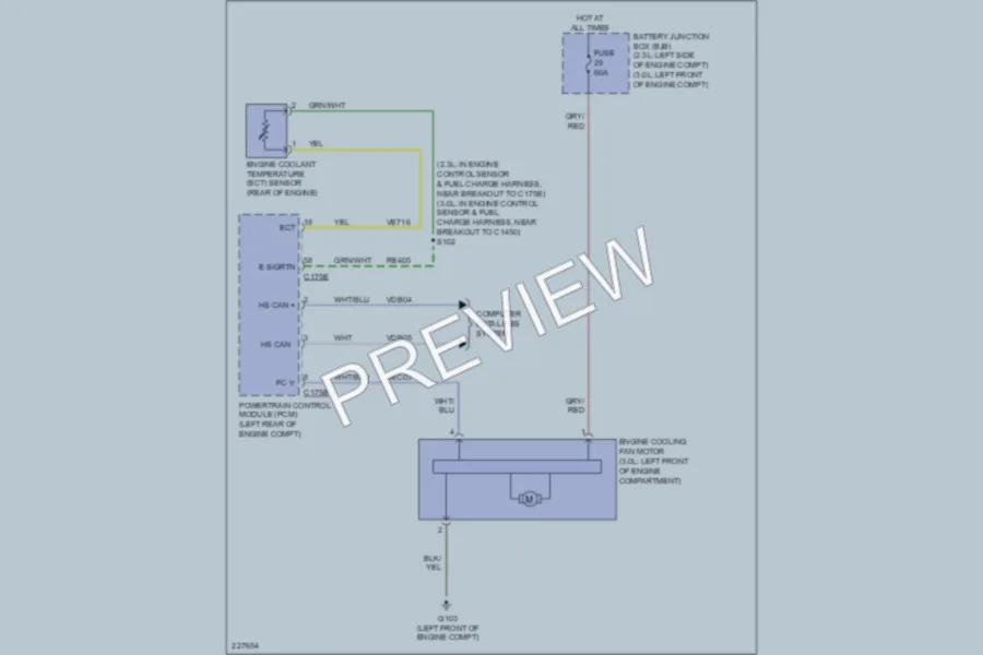 2006 Ford Fusion Cooling Fan wiring diagram preview