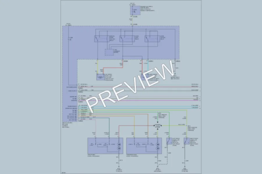 2006 Ford Mustang Power Door Locks wiring diagram preview