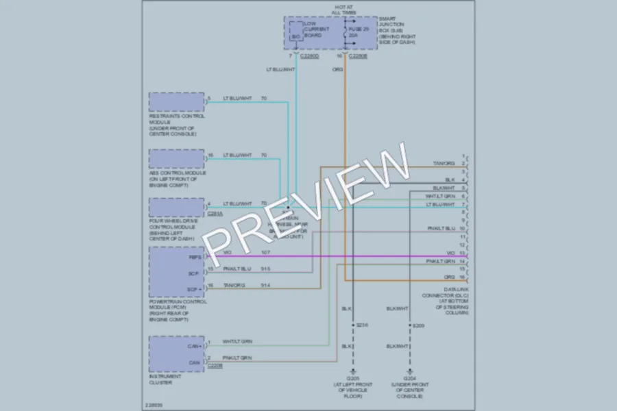 2006 Ford Ranger Computer Data Lines wiring diagram preview