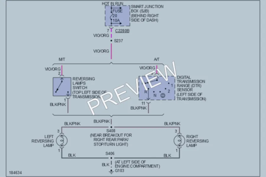 2006 Ford Ranger Exterior Lights wiring diagram preview