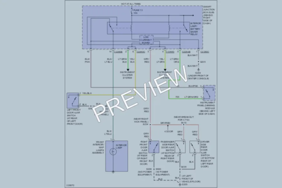 2006 Ford Ranger Interior Lights wiring diagram preview
