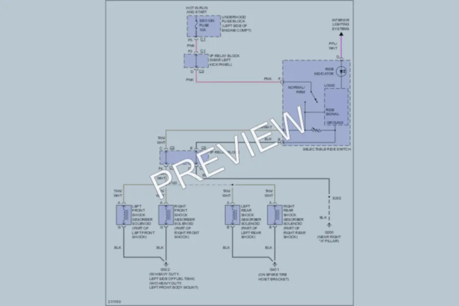 2006 GMC 1500 Electronic Suspension wiring diagram preview