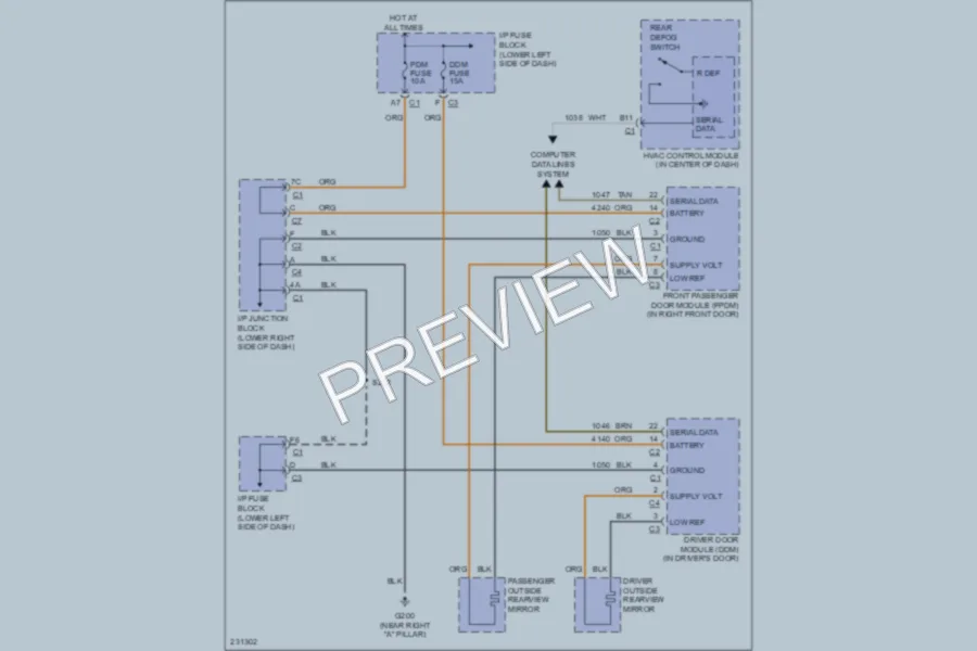 2006 GMC 1500 Defoggers wiring diagram preview