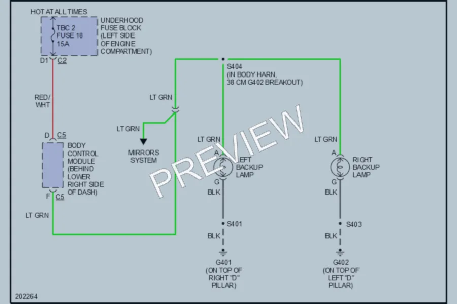 2006 GMC G3500 Exterior Lights wiring diagram preview