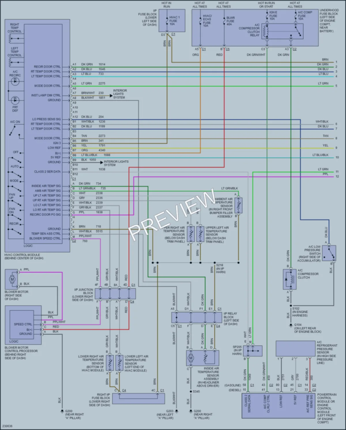 2006 GMC 1500 Air Conditioning wiring diagram preview